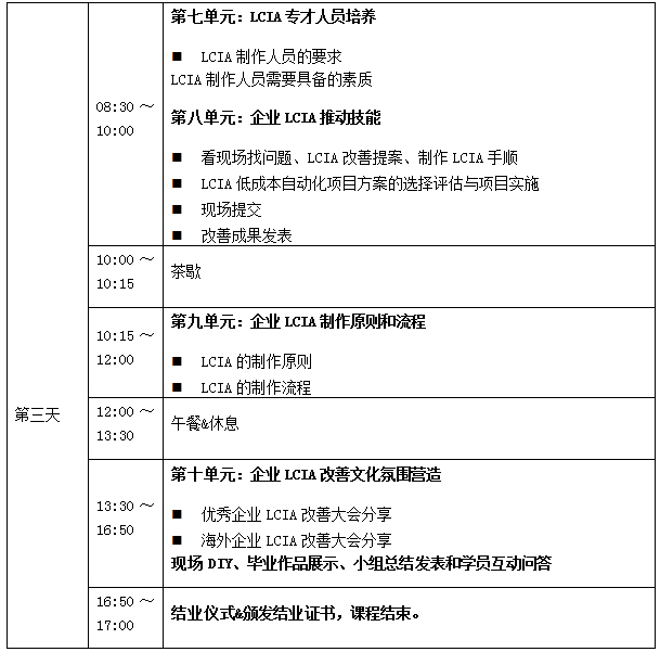 2018年12月份LCIA低成本自動化課程招生啦！